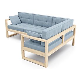 Диван Астер Угловой Textile Сосна Blue, КОД:АНД222695, images №1, magsale.ru