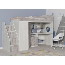 Кровать-чердак с рабочей зоной Кадет-1 Универсал, КОД:ЯКД11У, images №1, magsale.ru