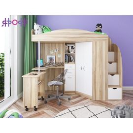 Кровать-чердак Юниор-4, КОД:ЯЮК41, images №1, magsale.ru