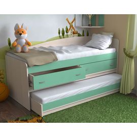 Двухъярусная раздвижная кровать с ящиками Дуэт-12, КОД:SL488, images №1, magsale.ru