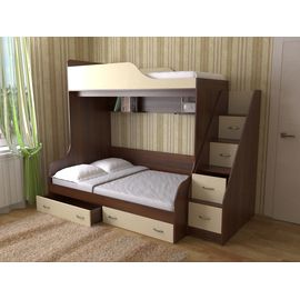 Двухъярусная полутороспальная кровать Дуэт-15, КОД:SL424, images №1, magsale.ru