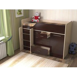 Детская кровать-комод Кузя-8, КОД:SL441, images №1, magsale.ru