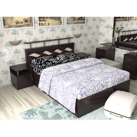 Двуспальная кровать Волна-3 с ящиками, КОД:SL508, images №1, magsale.ru