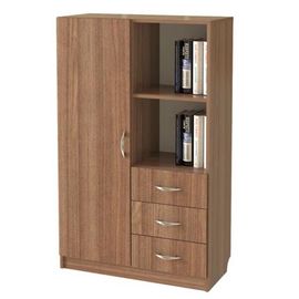 Низкий шкаф-стеллаж двухдверный с ящиками 324 СМ, КОД:SLM119, images №1, magsale.ru