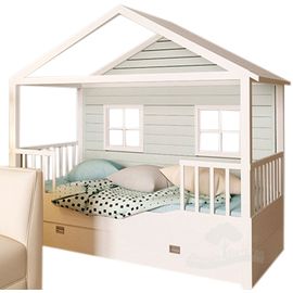 Кровать из массива сосны Домик Детства №26, КОД:DD326, images №1, magsale.ru