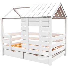 Кровать из массива сосны Домик Детства №27, КОД:DD327, images №1, magsale.ru