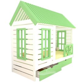 Кровать из массива сосны Домик Детства №29, КОД:DD329, images №1, magsale.ru