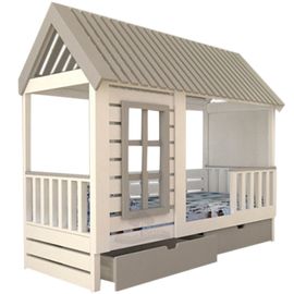 Кровать из массива сосны Домик Детства №3, КОД:DD303, images №1, magsale.ru