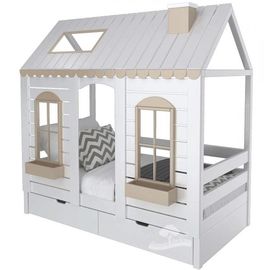 Кровать из массива сосны Домик Детства №33, КОД:DD333, images №1, magsale.ru