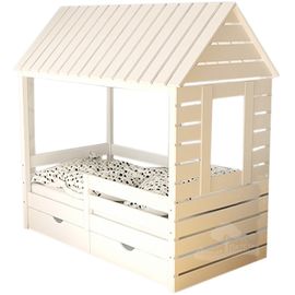 Кровать из массива сосны Домик Детства №55, КОД:DD355, images №1, magsale.ru