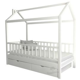 Кровать из массива сосны Домик Детства №65, КОД:DD365, images №1, magsale.ru