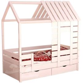 Кровать из массива сосны Домик Детства №7, КОД:DD307, images №1, magsale.ru