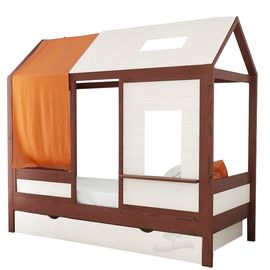 Раздвижная кровать из массива сосны Домик Детства №77, КОД:DD377, images №1, magsale.ru