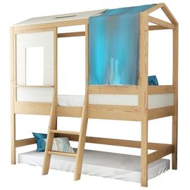 Кровать-чердак из массива сосны Домик Детства №83, КОД:DD383, images №1, magsale.ru