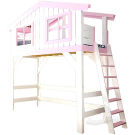 Кровать-чердак из массива сосны Домик Детства №90, КОД:DD390, images №1, magsale.ru