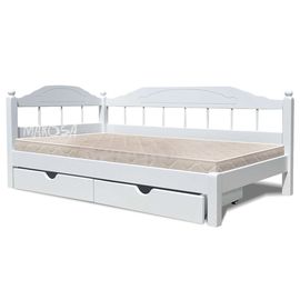 Угловая тахта из массива сосны Бэлль-2 с ящиками, КОД:MSP011, images №1, magsale.ru