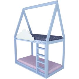 Двухъярусная кровать-домик из сосны Буэно, КОД:MSK020, images №1, magsale.ru