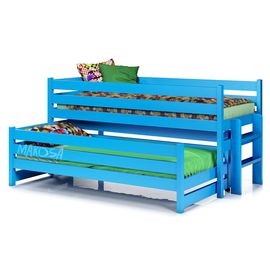 Двухъярусная раздвижная кровать из массива Мелоди, КОД:MSК035, images №1, magsale.ru