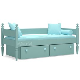 Кровать-тахта из массива сосны с ящиками Дэйбед, КОД:MSP027, images №1, magsale.ru