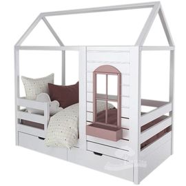 Кровать из массива сосны Домик Детства №31, КОД:DD331, images №1, magsale.ru