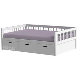 Детская кровать-тахта с ящиками из массива Милано, КОД:MSP091, images №1, magsale.ru