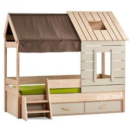 Детская кровать-домик из массива сосны Пинетто, КОД:MSP094, images №1, magsale.ru