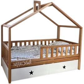 Детская кровать-домик из массива сосны Шелби, КОД:MSP119, images №1, magsale.ru