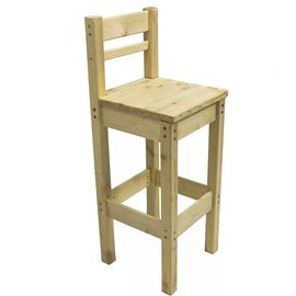 Барный стул из массива сосны с высокой спинкой, КОД:GM3513, images №1, magsale.ru