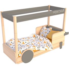 Детская кровать из массива сосны Томас (с каркасом под балдахин), КОД:MSP098, images №1, magsale.ru