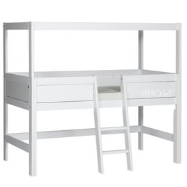 Кровать-чердак из массива сосны Торонто с балдахином, КОД:MSP120, images №1, magsale.ru