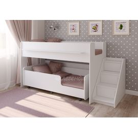 Двухъярусная кровать Легенда-23.4 белая, КОД:LG166, images №1, magsale.ru