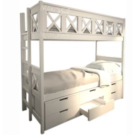 Двухъярусная кровать из массива дерева Прованс Комод, КОД:MS609, images №1, magsale.ru