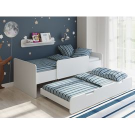 Детская выдвижная кровать Легенда-14.2 белая, КОД:LG160, images №1, magsale.ru