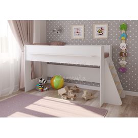 Кровать чердак Легенда-23.1 белая, КОД:LG163, images №1, magsale.ru