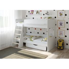 Двухъярусная кровать Легенда-25.2 белая, КОД:LG170, images №1, magsale.ru