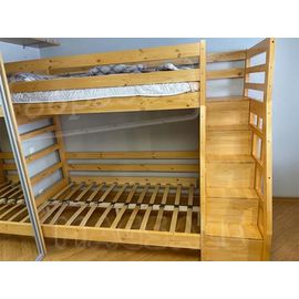 Двухъярусная кровать Артек с боковым стеллажом 90/120х200 ольха, КОД:, images №1, magsale.ru