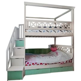 Двухъярусная кровать из массива с балдахином Хельга, КОД:MS630, images №1, magsale.ru