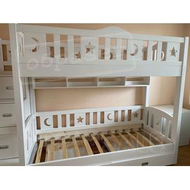 Двухъярусная кровать Роджер 80х180 белая эмаль, КОД:, images №1, magsale.ru