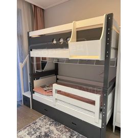 Двухъярусная кровать Суоми-3 90х180 / белый+RAL 7037, КОД:, images №1, magsale.ru