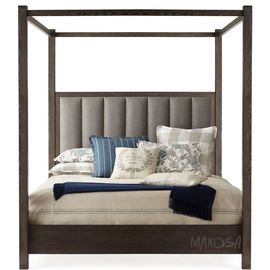 Кровать с мягкой спинкой и балдахином из массива Эденбрук, КОД:MSP641, images №1, magsale.ru