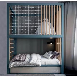 Двухъярусная кровать с балдахином и сеткой Фридом, КОД:MS648, images №1, magsale.ru