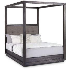 Кровать с мягкой спинкой и балдахином из массива Модус, КОД:MSP644, images №1, magsale.ru