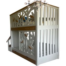 Двухъярусная кровать из массива Птички, КОД:MS669, images №1, magsale.ru