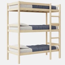 Трехъярусная кровать из массива сосны Трио (Т3), КОД:GM3476, images №1, magsale.ru