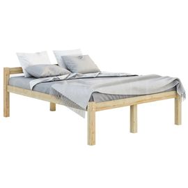 Высокая двуспальная кровать из массива сосны Геральд, КОД:GM7126, images №1, magsale.ru