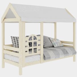 Детская кровать-домик из массива сосны Касл, КОД:GM7132, images №1, magsale.ru