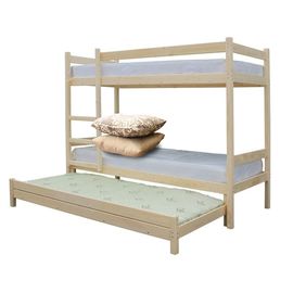 Трехъярусная кровать из массива 3 в 1 Троя-3, КОД:GM3460, images №1, magsale.ru