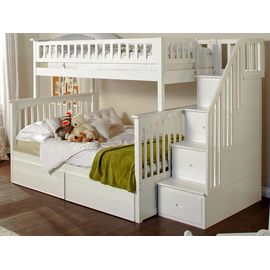 Двухъярусная кровать из массива сосны Лесси (с врезными ручками), КОД:VTS3104, images №1, magsale.ru