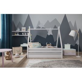 Детская кровать домик из массива Вигвам-2, КОД:VTS3167, images №1, magsale.ru