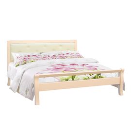 Кровать из массива дерева Вита (кожа), КОД:VMK154, images №1, magsale.ru